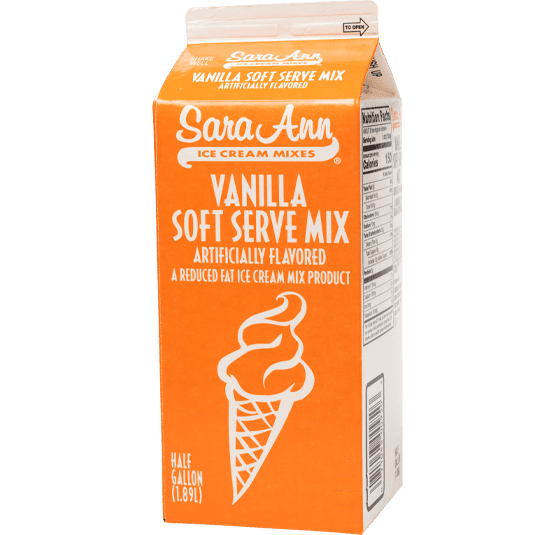 Sara Ann Vanilla Soft Serve Ice Cream Mix